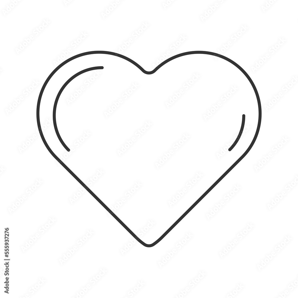 Heart line universal icon ui ux element sign. Heart line universal icon ui ux element sign.