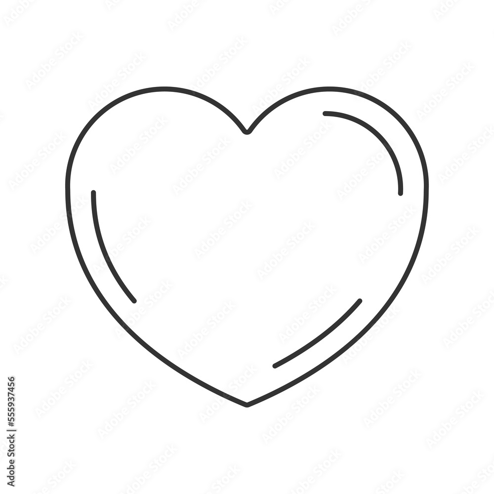 Heart line universal icon ui ux element sign. Heart line universal icon ui ux element sign.