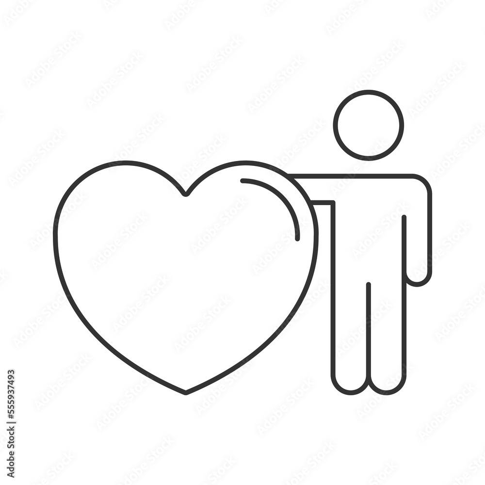 Love and valentines day line universal icon ui ux element sign. Love and valentines day line universal icon ui ux element sign.