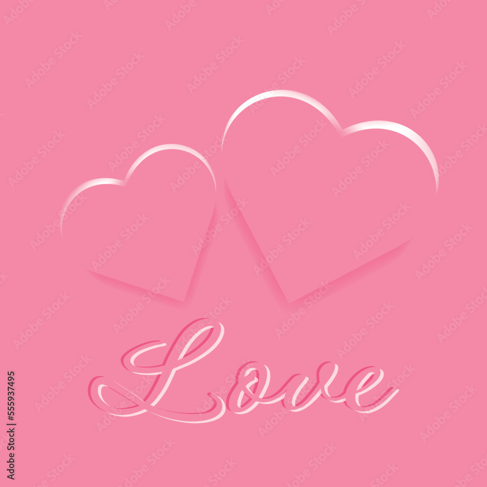 Vector illustration of Love, for postcards, banners, covers, packaging