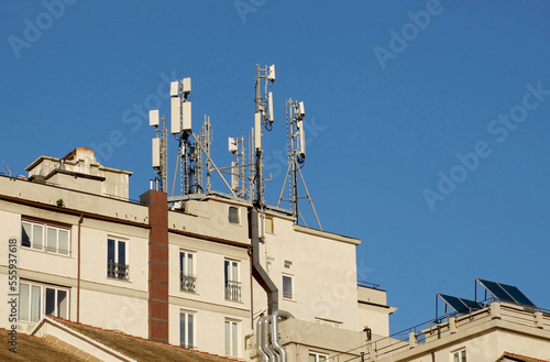 Urban support towers for antennas and repeaters for mobile telephony