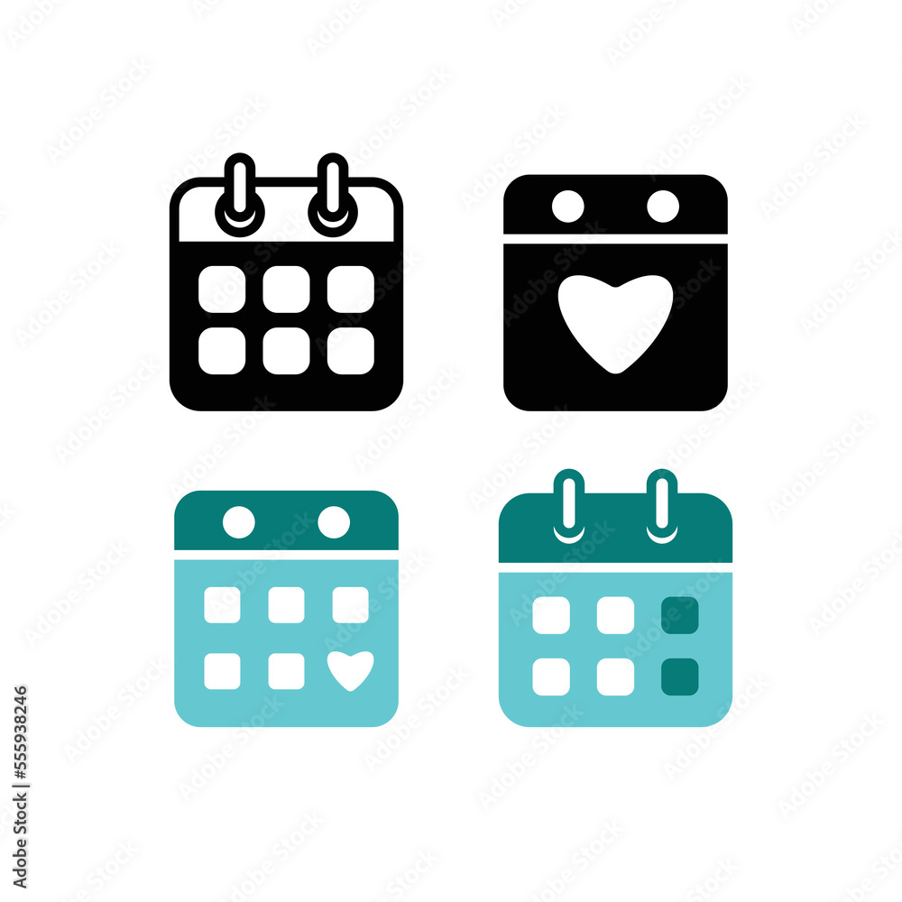 Planner calendar flat illustration design Planner calendar flat illustration design