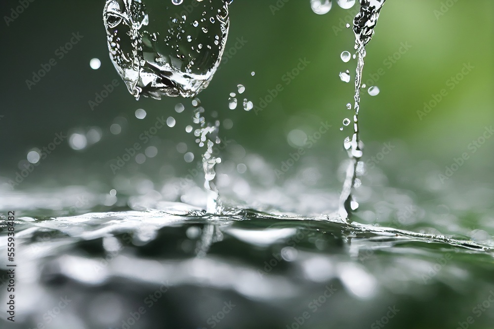 close up macro of splashing water drops create an abstract natural background, generative ai close up macro of splashing water drops create an abstract natural background, generative ai