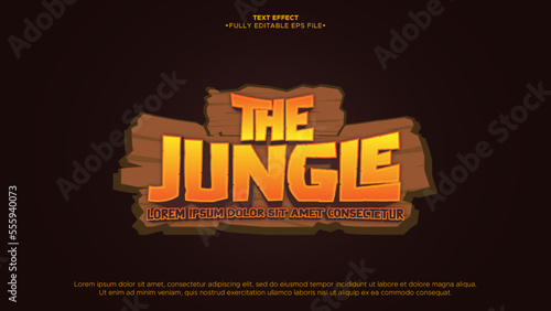 jungle and adventure animated 3d text effect