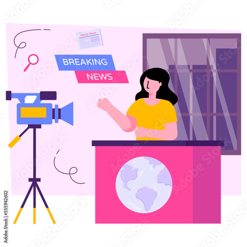 Perfect design illustration of breaking news