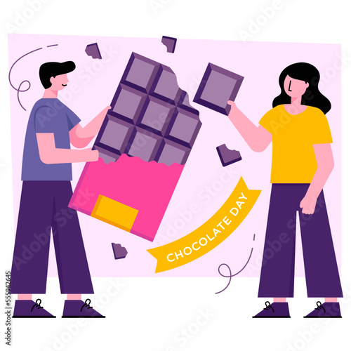A yummy illustration of chocolate Day celebration 