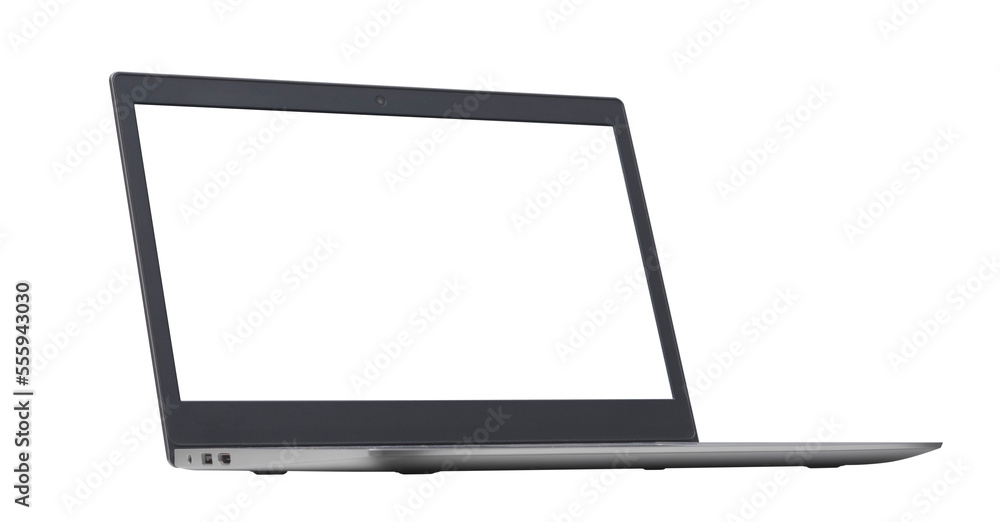 Modern laptop with blank screen Modern laptop with blank screen