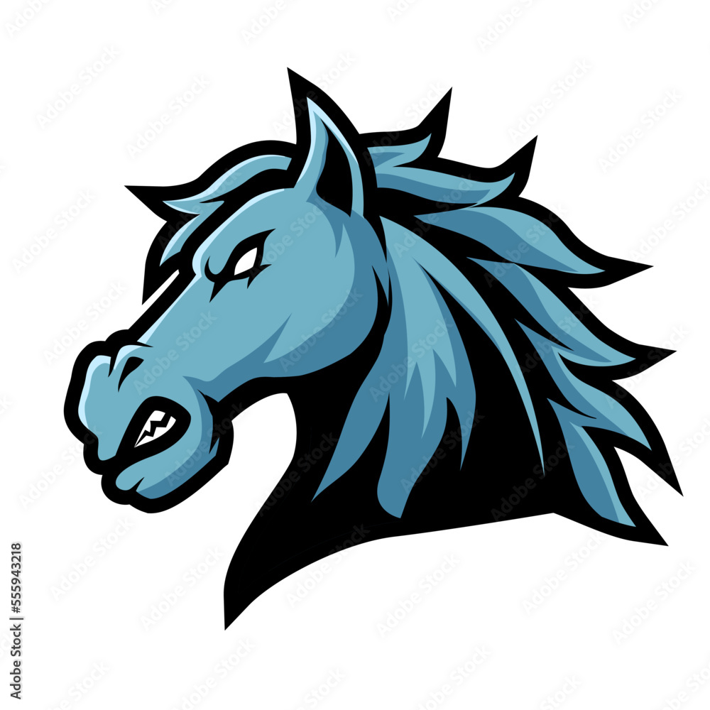 horse head mascot esports logo horse head mascot esports logo