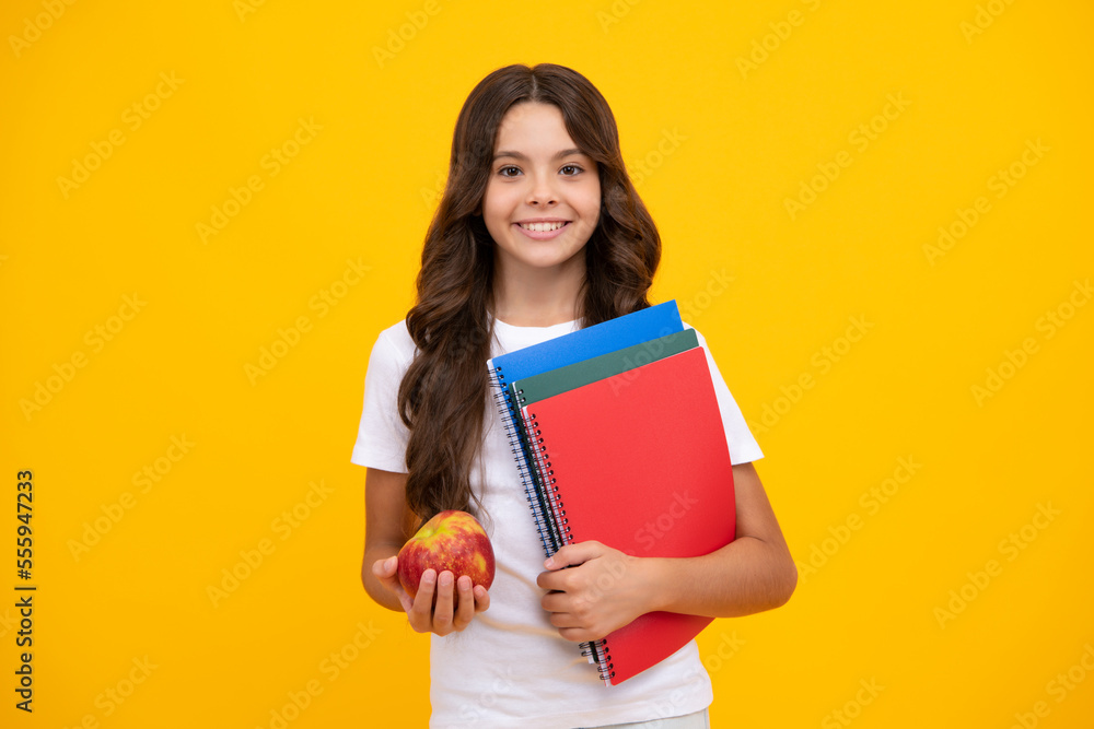 Teenage school girl with books. Schoolgirl student. Teenage school girl with books. Schoolgirl student.
