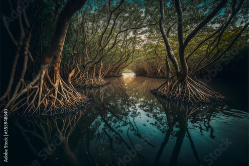 mangrove tree in the water