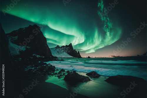 aurora in the night