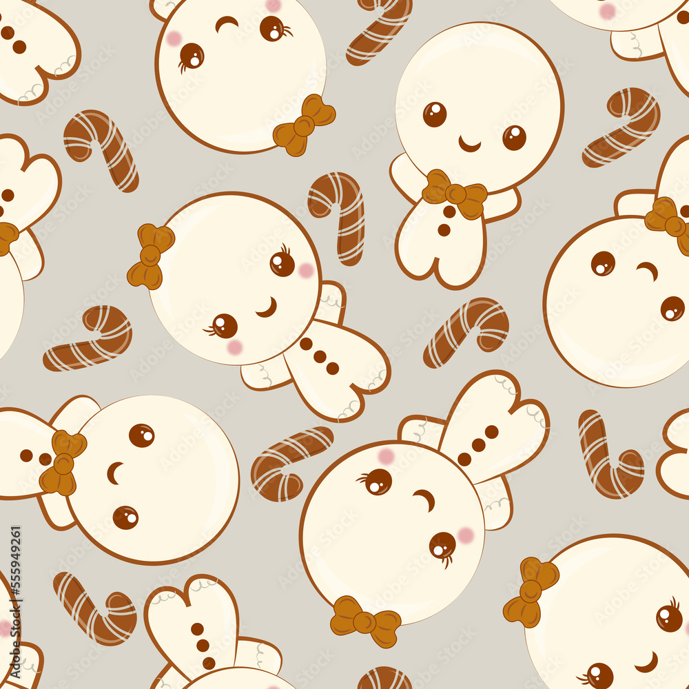 Childish seamless pattern with hand-drawn cookies in Scandinavian style. Creative vector childish background or illustration for kids. Good for Fabric, textiles, giftware, and wallpaper. Childish seamless pattern with hand-drawn cookies in Scandinavian style. Creative vector childish background or illustration for kids. Good for Fabric, textiles, giftware, and wallpaper.