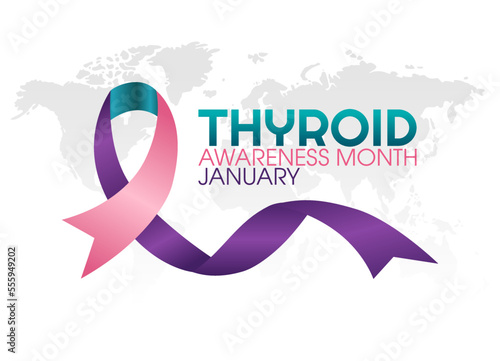 vector graphic of thyroid awareness month good for thyroid awareness month celebration. flat design. flyer design.flat illustration.