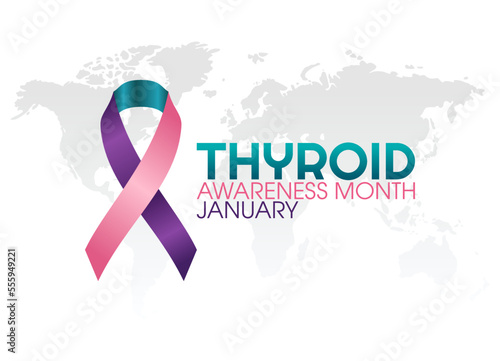 vector graphic of thyroid awareness month good for thyroid awareness month celebration. flat design. flyer design.flat illustration.