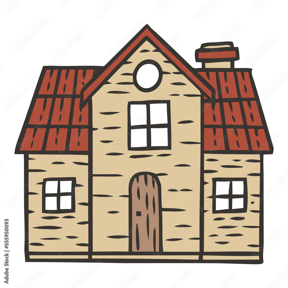 House hand drawn doodle vector illustration House hand drawn doodle vector illustration
