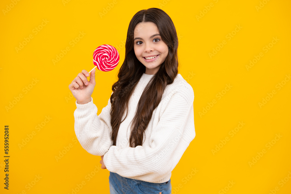 Child with lollipops candy. Stop eating sweets, sugar addiction. Teen dental care, sweet tooth. Child with lollipops candy. Stop eating sweets, sugar addiction. Teen dental care, sweet tooth.