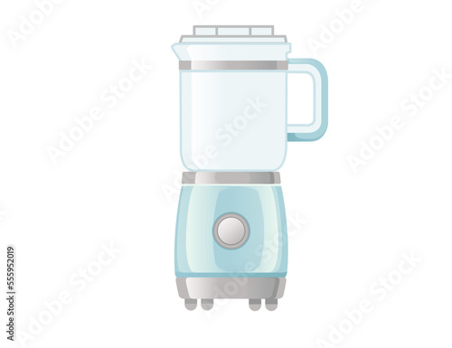 Kitchen stationary blender with analog control vector illustration isolated on white background