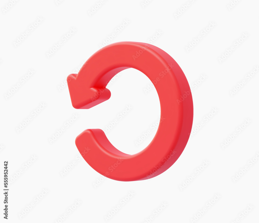 3d Realistic Refresh or Reload symbol vector illustration 3d Realistic Refresh or Reload symbol vector illustration