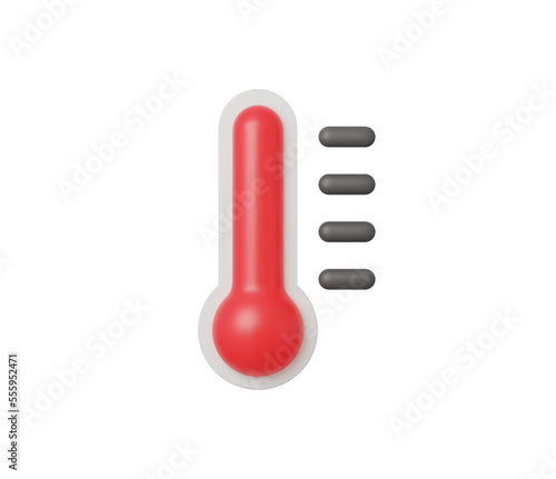 3d Realistic Thermometer vector Illustration