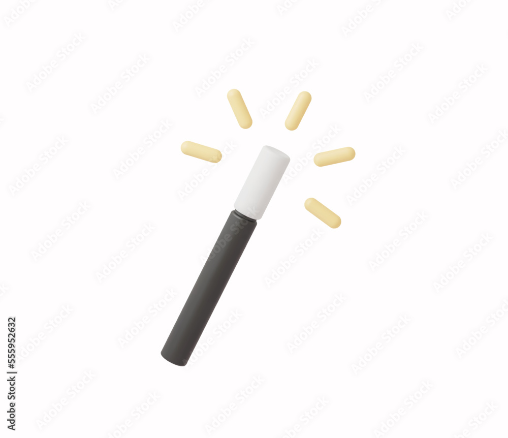 3d Realistic Magic wand vector Illustration 3d Realistic Magic wand vector Illustration