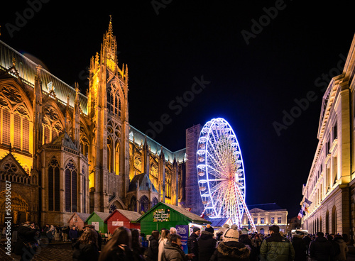 La cathédrale de Metz à Noel