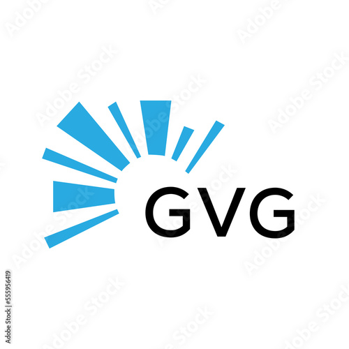 GVG letter logo. GVG blue image on white background and black letter. GVG technology  Monogram logo design for entrepreneur and business. GVG best icon.
 photo