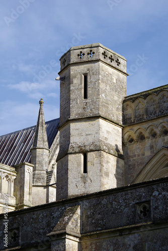 Détail architectural de la cathédrale de Salisbury
