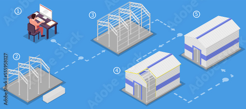 Metal Constructions Infographic Set