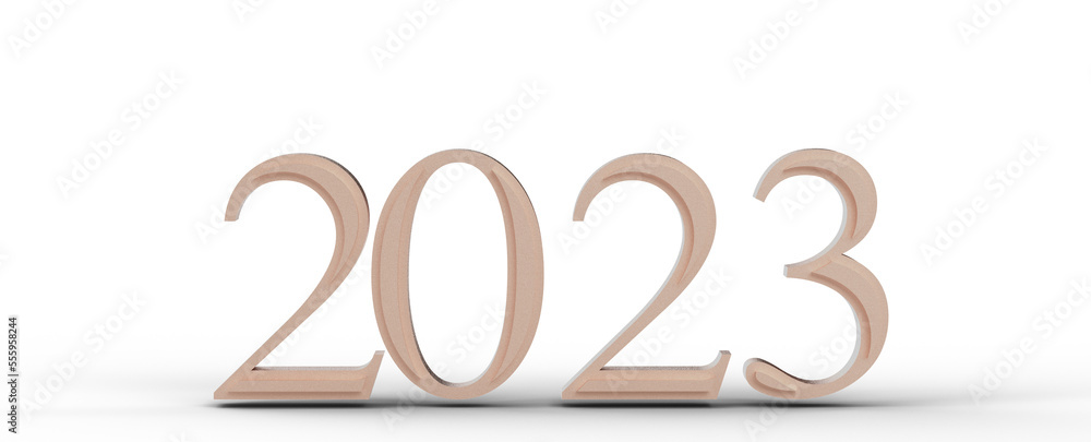 2023 bold letters 3d-illustration isolated transparent Stock ...