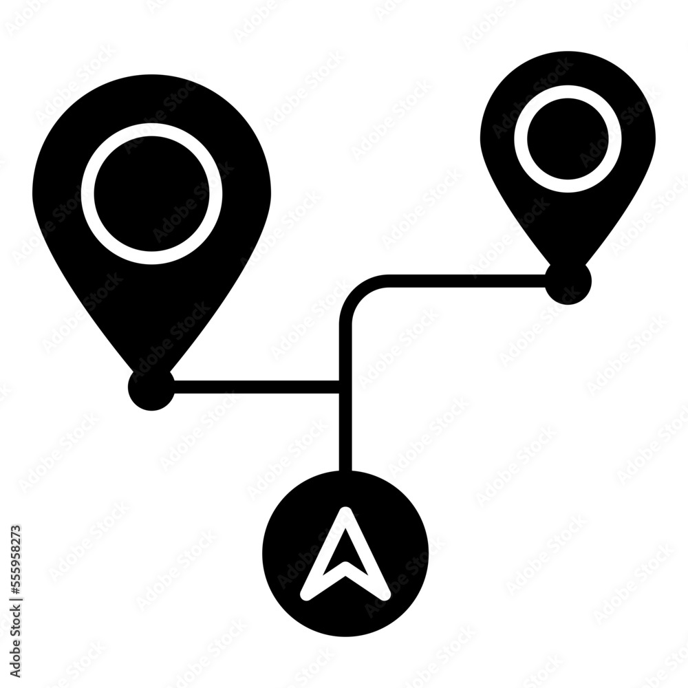Perfect design icon of route Perfect design icon of route