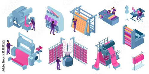 Textile Mill Industry Icons