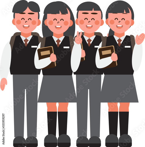 Asian school uniform