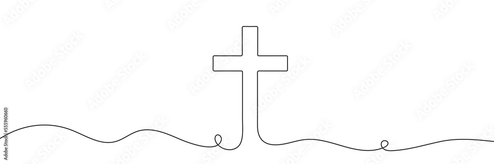 Continuous drawn one line of the symbol of religion. Vector illustration. Vector illustration Continuous drawn one line of the symbol of religion. Vector illustration. Vector illustration