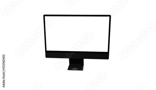 Computer screen mockup. PC monitor template.