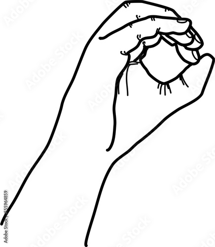 german signs language fingeralphabet Buchstabe o (DGS) 