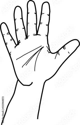 german signs language fingeralphabet Buchstabe sch (DGS)  photo