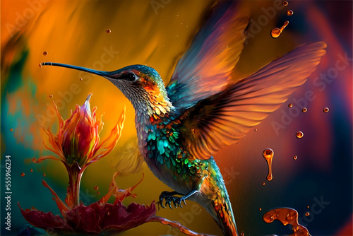 hummingbird in flight