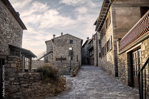 Calle de Castellar de N'Hug en la comarca del Berguedà, Barcelona. photo