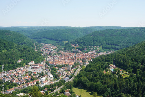 The panorama of Bad Urach  Baden Wuerttemberg  Germany