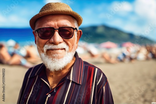 Elderly Retired Man on a Be...