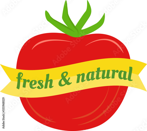 Organic icon for natural farm market product and healthy fresh food with sign...