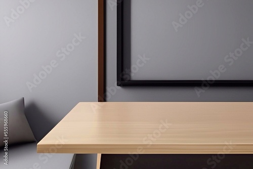 Empty wooden table