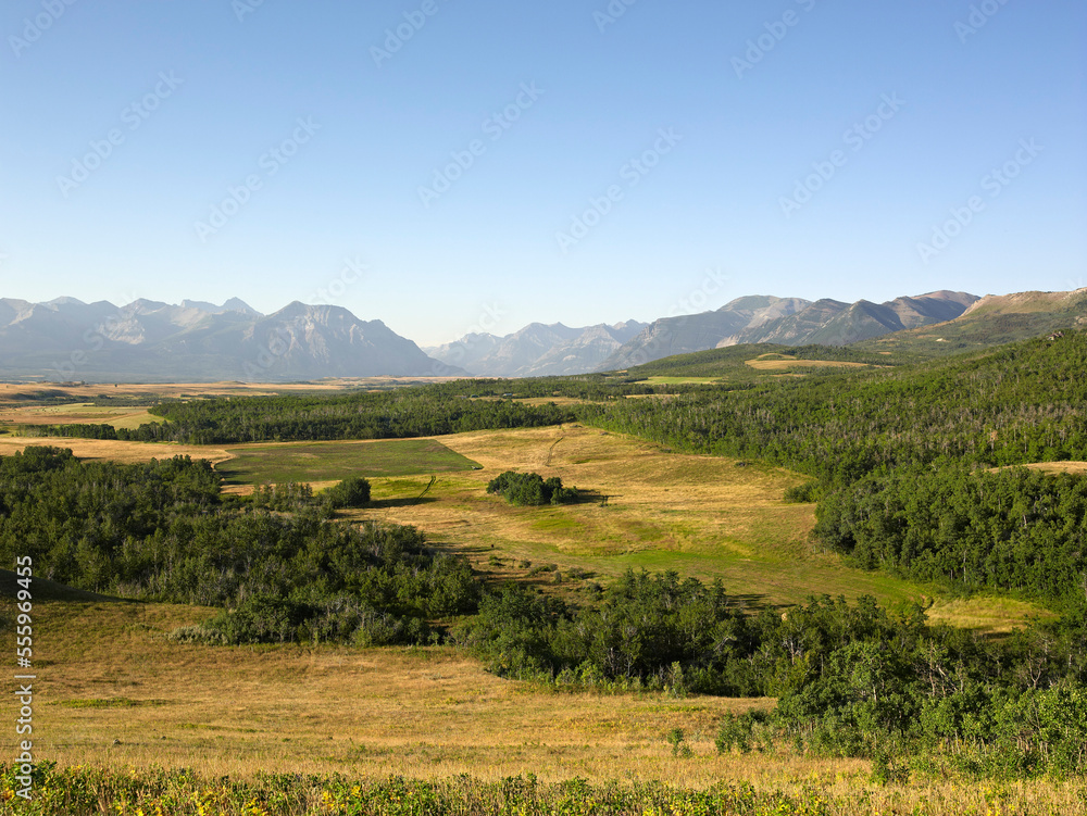 Valley and Mountains, Pincher Creek, Alberta, Canada Valley and Mountains, Pincher Creek, Alberta, Canada