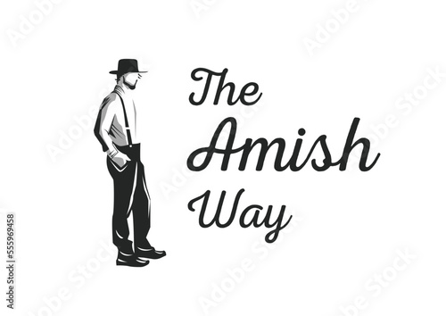 The Amish Way vector illustration