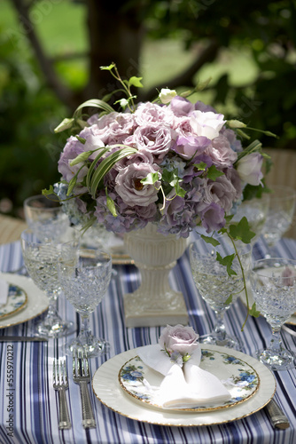 Table Set For Wedding photo