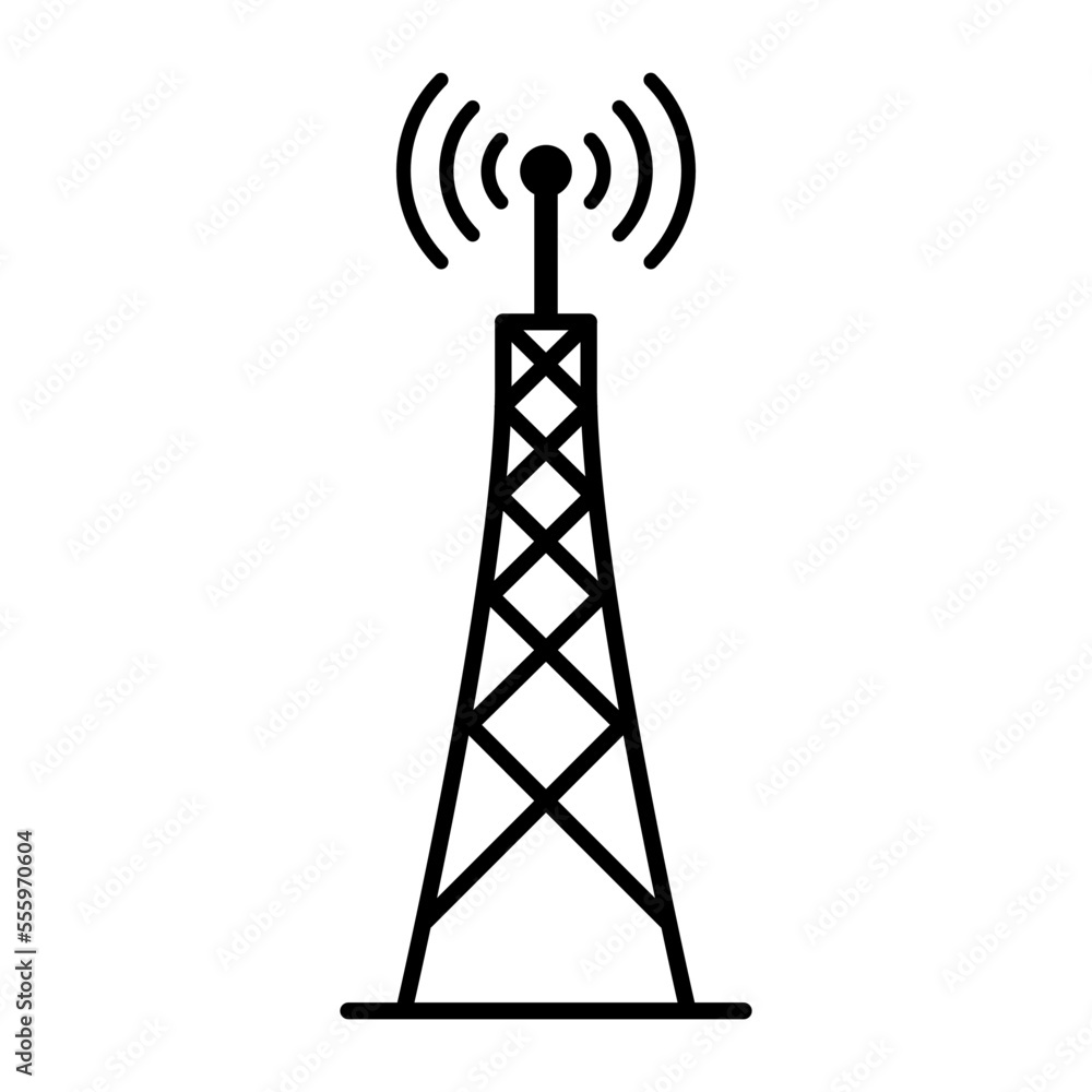 Communication antenna broadcasting information icon Communication antenna broadcasting information icon