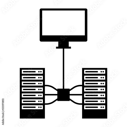 On-premise data center and servers icon