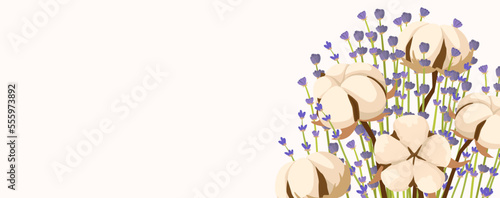 Flower banner for flyer, card background design vector illustration. Floral p...