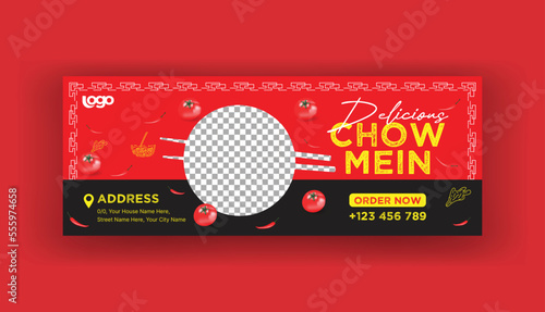 Chinese Restaurant Facebook Cover Template
