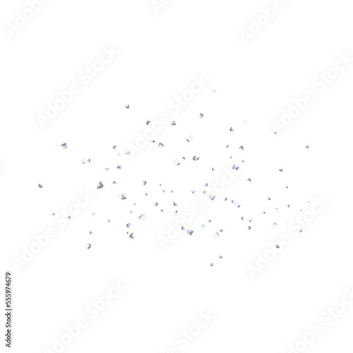 Silver dust isolated. Silverish shiny plume glitter texture, crumbs. Pieces confetti. Png © Nanotrillion